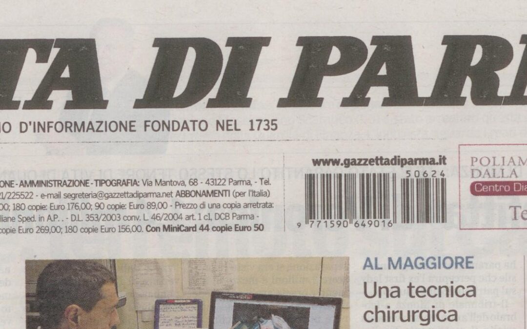 Articolo Gazzetta di Parma 27/10/2018
